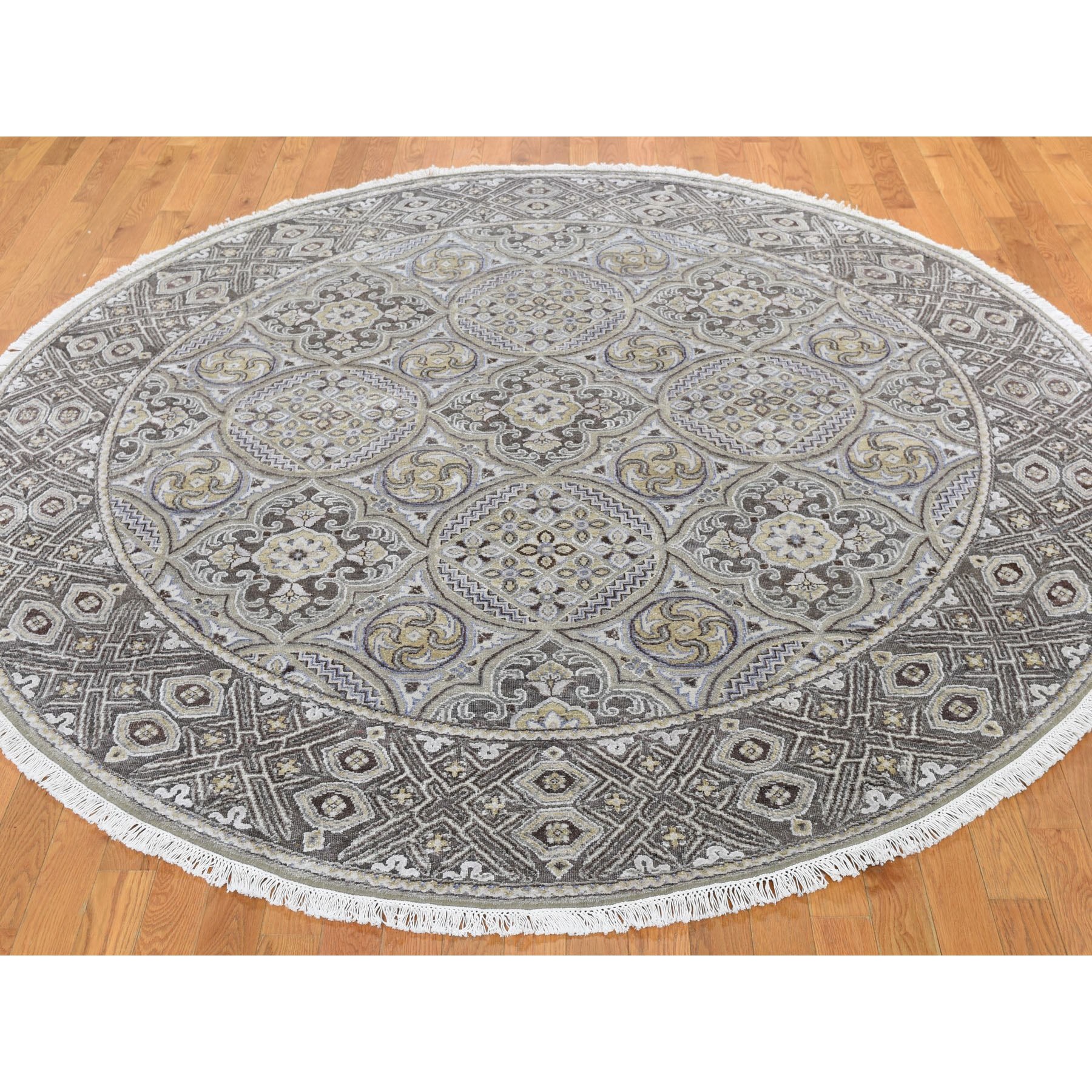 Transitional Wool Hand-Knotted Area Rug 7'10